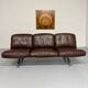 De Sede DS31 vintage leather 3-seater canapé banquette from the 1970s.