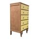 Chiffonnier art déco chêne brut et jaune
