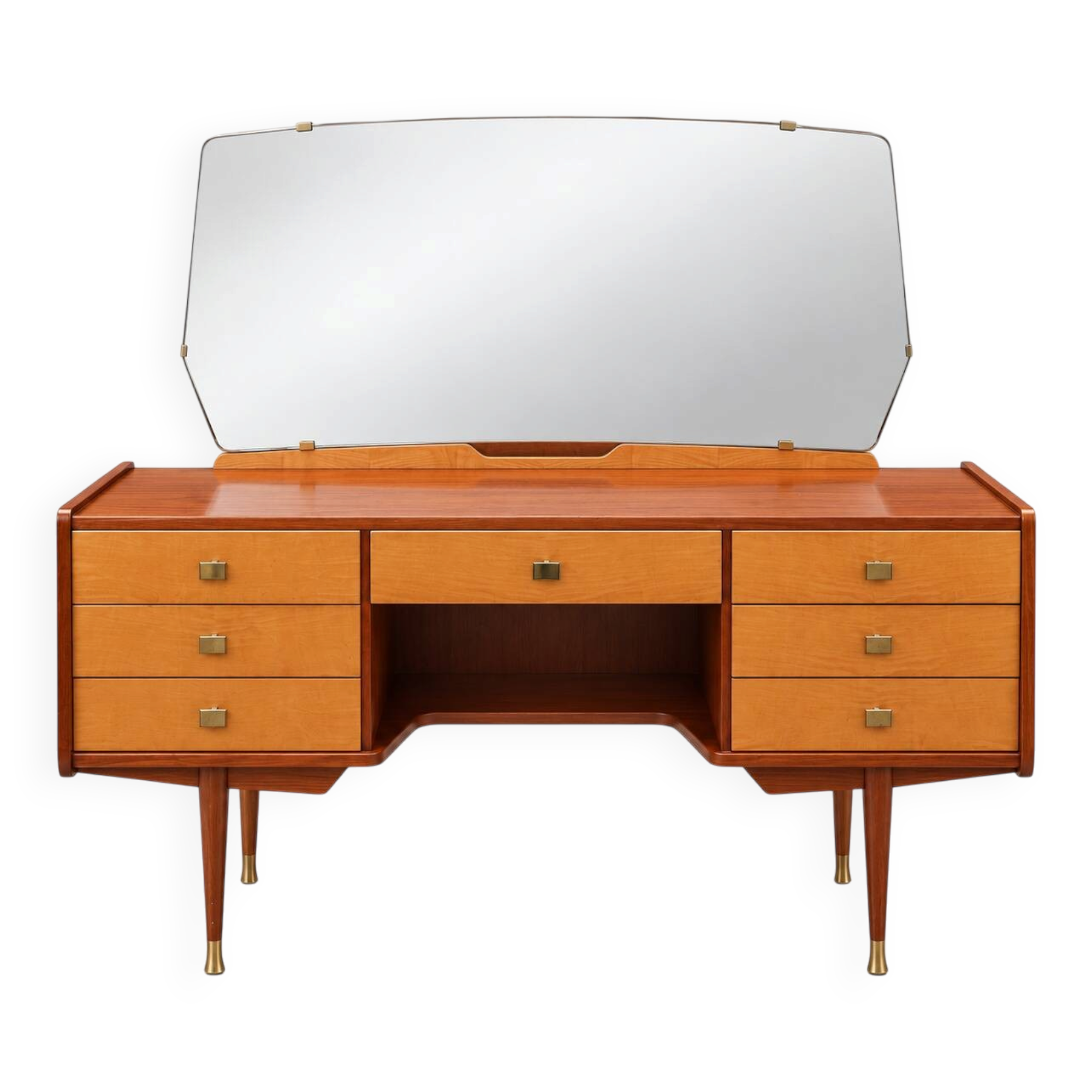 Vintage dressing table with mirror – Mid-Century vanity (1950s/60s)