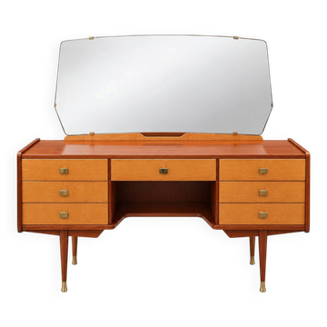 Vintage dressing table with mirror – Mid-Century vanity (1950s/60s)