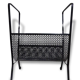 Porte revues en tole perforée noire vintage 1950/1960
