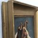 Original Vintage Dog Portrait Oil Painting, circa 1914