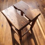 Antique wooden farm stool