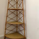 Rattan corner shelf