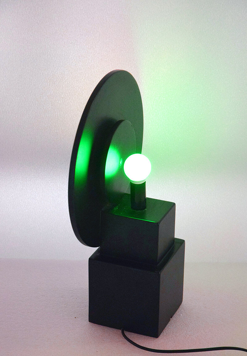 Italian Table Lamp in Wood by Gruppo Enne, 1970s