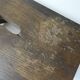 Old small wooden bench step in solid oak