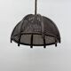 Vintage rattan and webbing hanging lamp 1970s retro