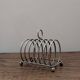 Vintage chrome metal toast rack with spirals