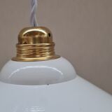 Enamelled sheet metal pendant light