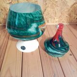 Opaline glass candy box made in Italy