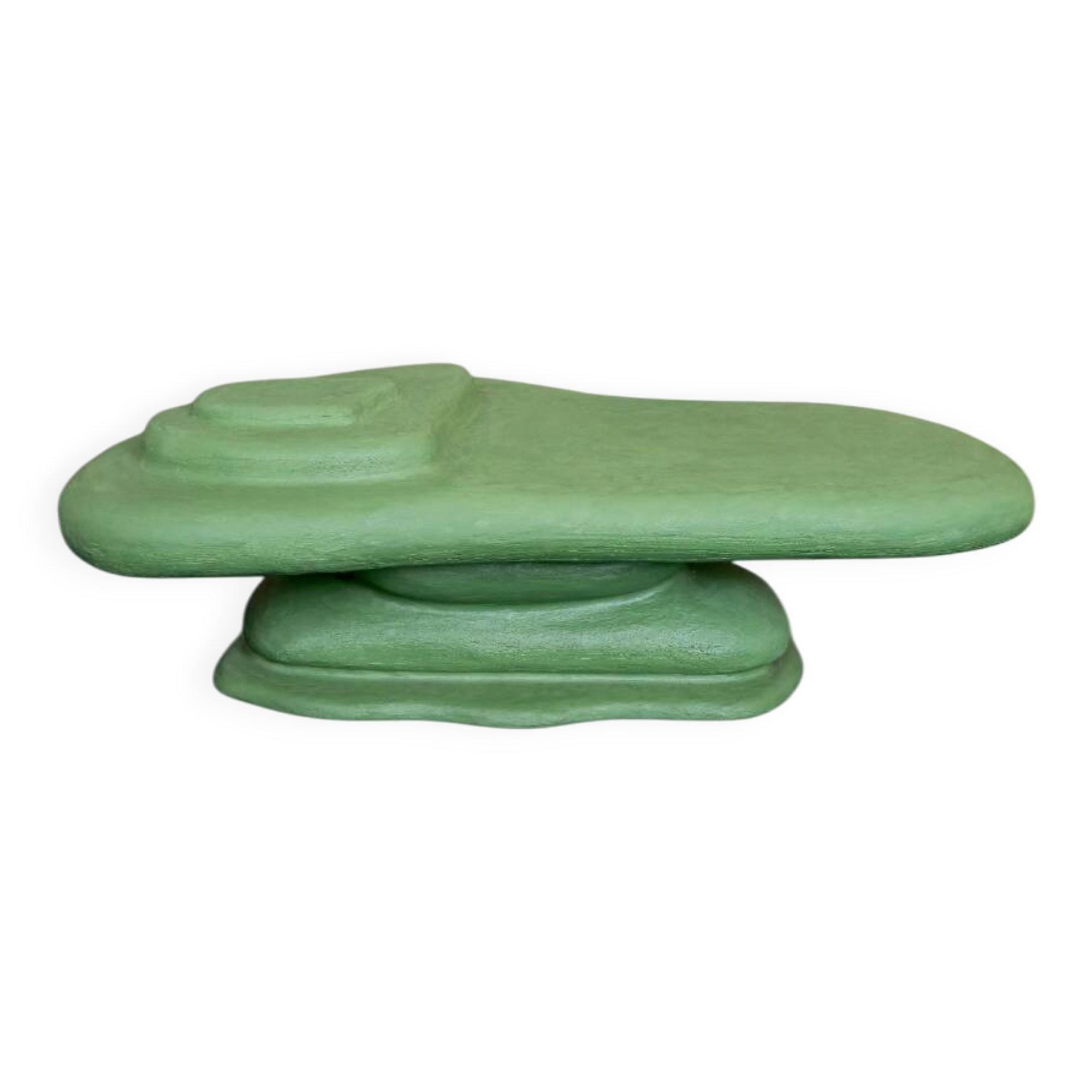 Table basse verte Canyon en mortex organique par Objet Bizaar