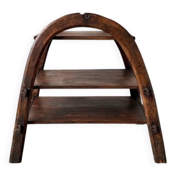 Étagère Brutaliste en Bois Massif