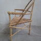 Set of 4 armchairs vintage wood and rattan