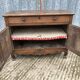 Antique Louis XV low chestnut sideboard with 2 doors and 1 drawer.