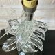 Important pair of Palm tree lamps in solid glass, Italian design ann.