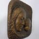 German bronze relief of mother with baby, 1940s.