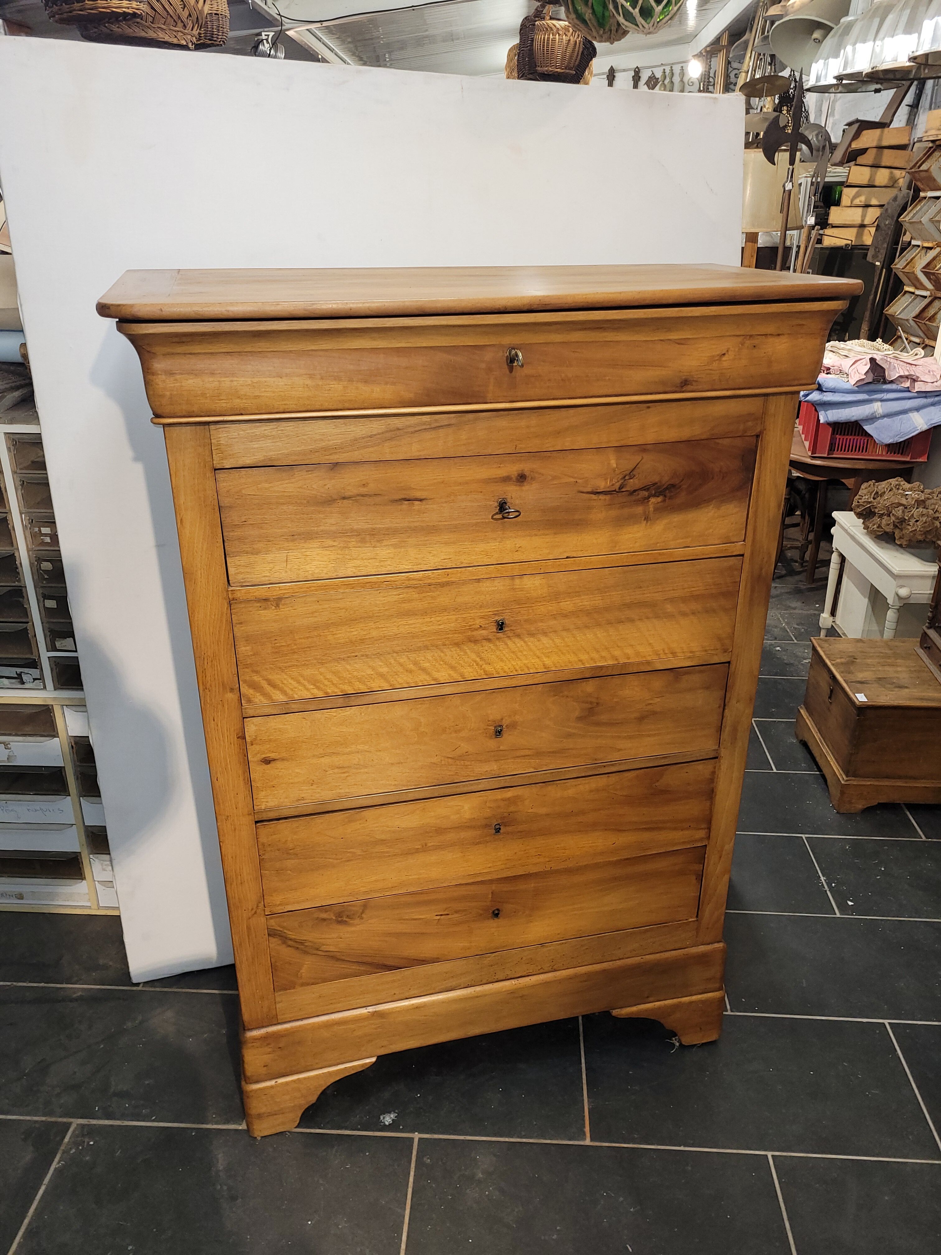Louis Philippe style chiffonnier in walnut