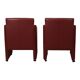Vintage Couple Red Sofas Armchairs High Quality Faux Leather