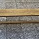 Solid oak farmhouse bench 220cm for rustic farmhouse table 1950