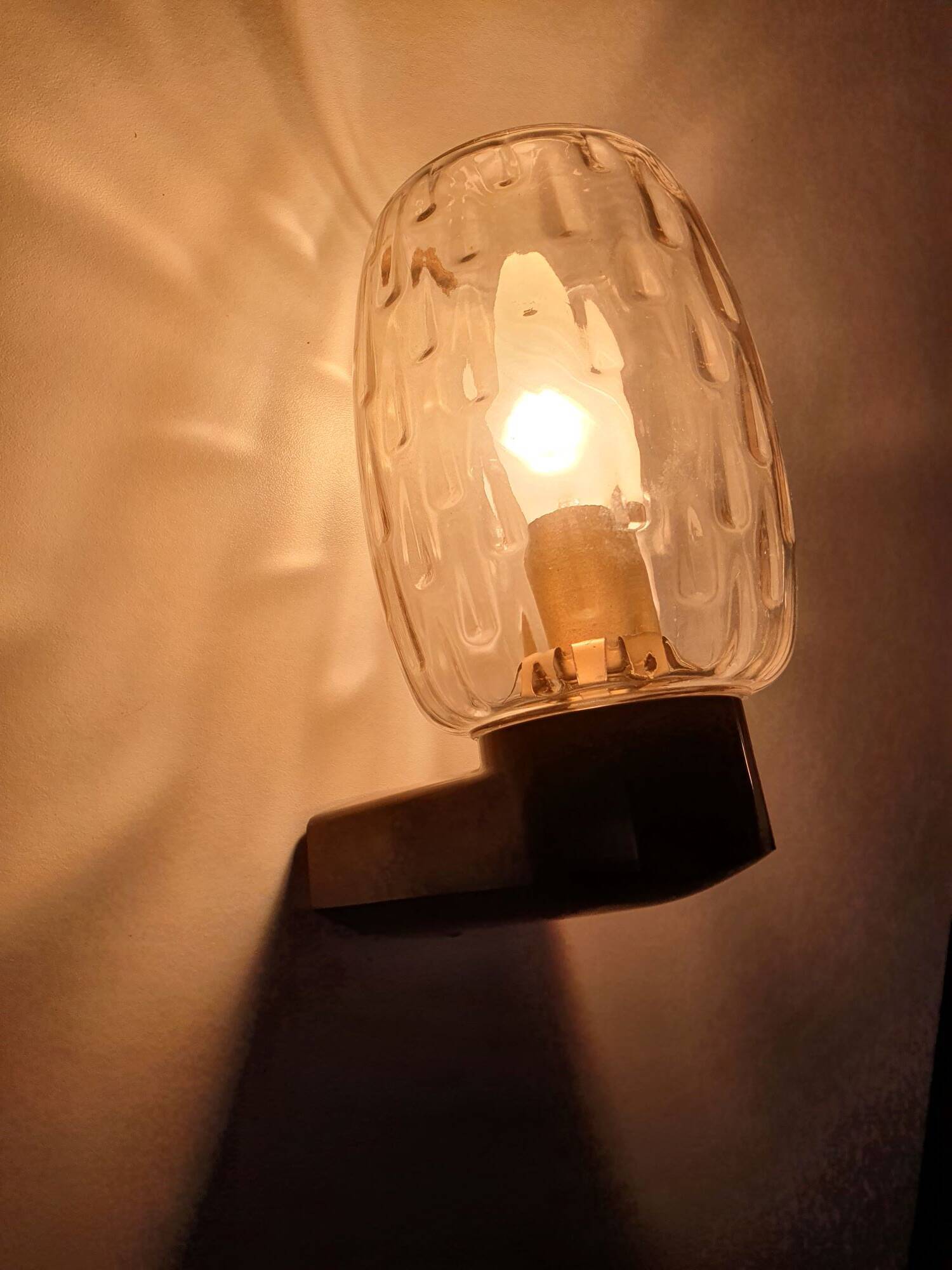 Pair of vintage RZB bathroom wall lights from the 70s in Germany