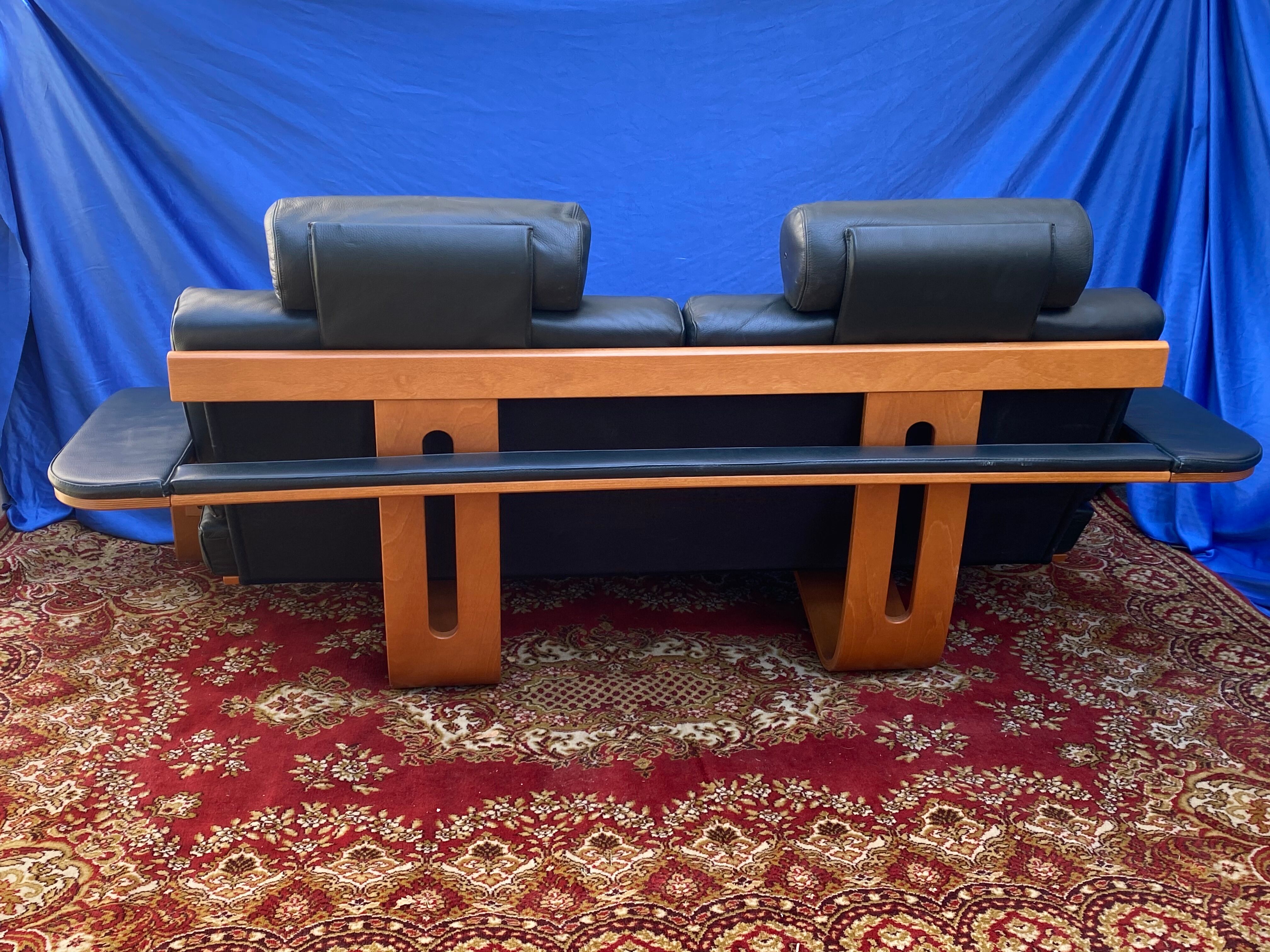 Nelo sweden bobois rock leather sofa