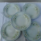 Set of five hollow earthenware plates