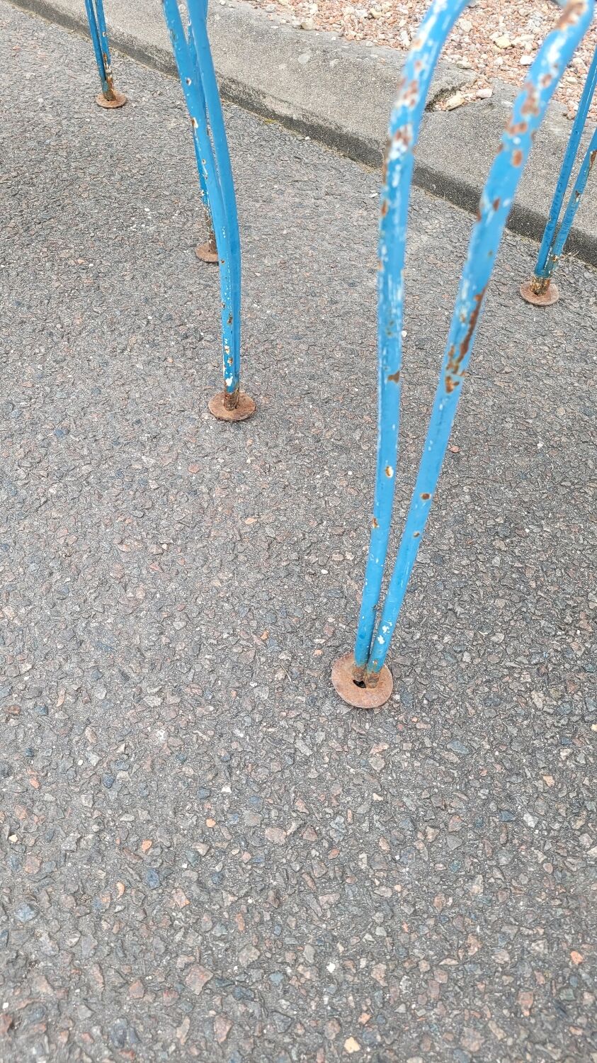 Old wrought iron garden furniture