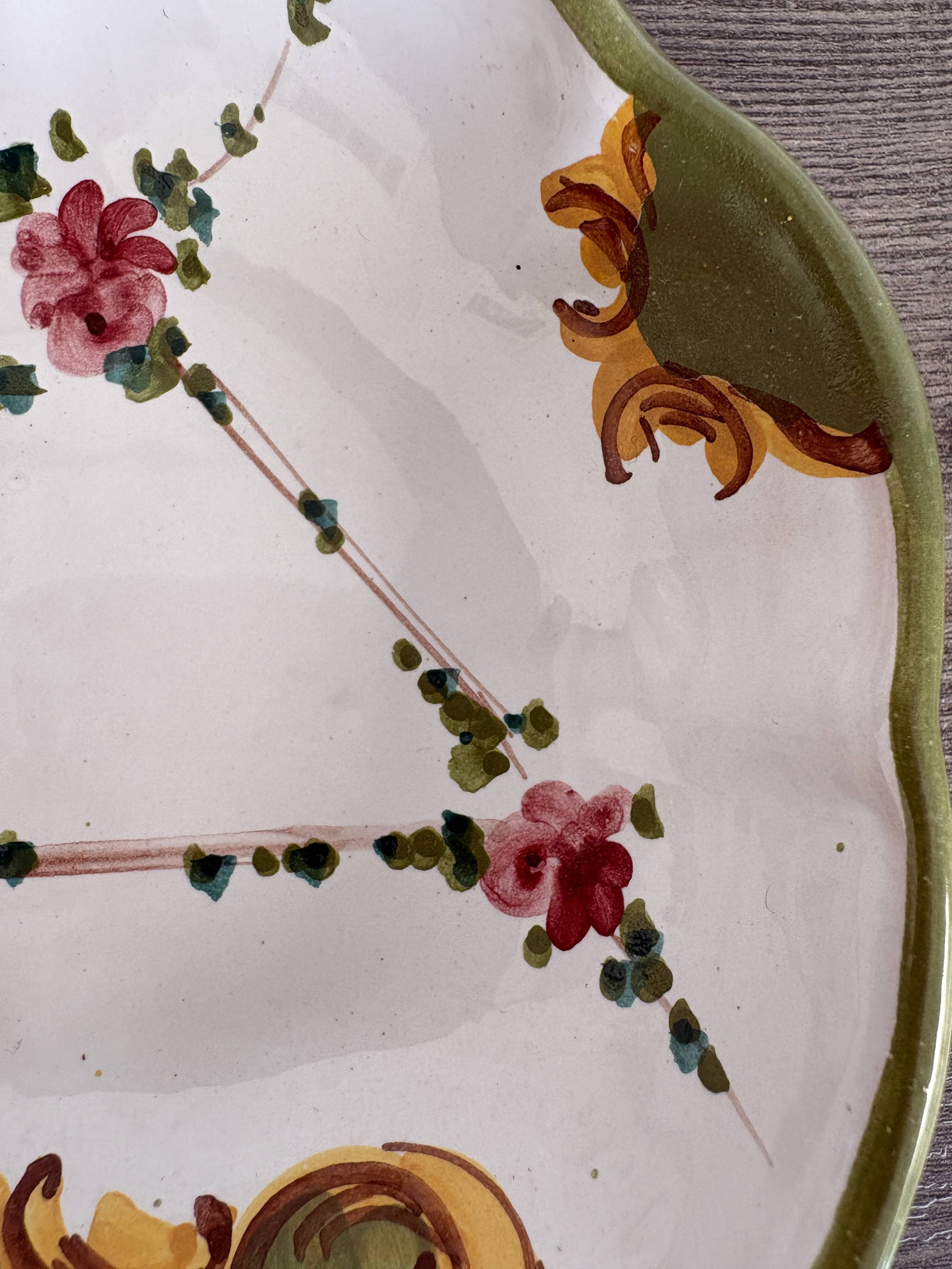 Vintage ceramic Italian aperitif plate