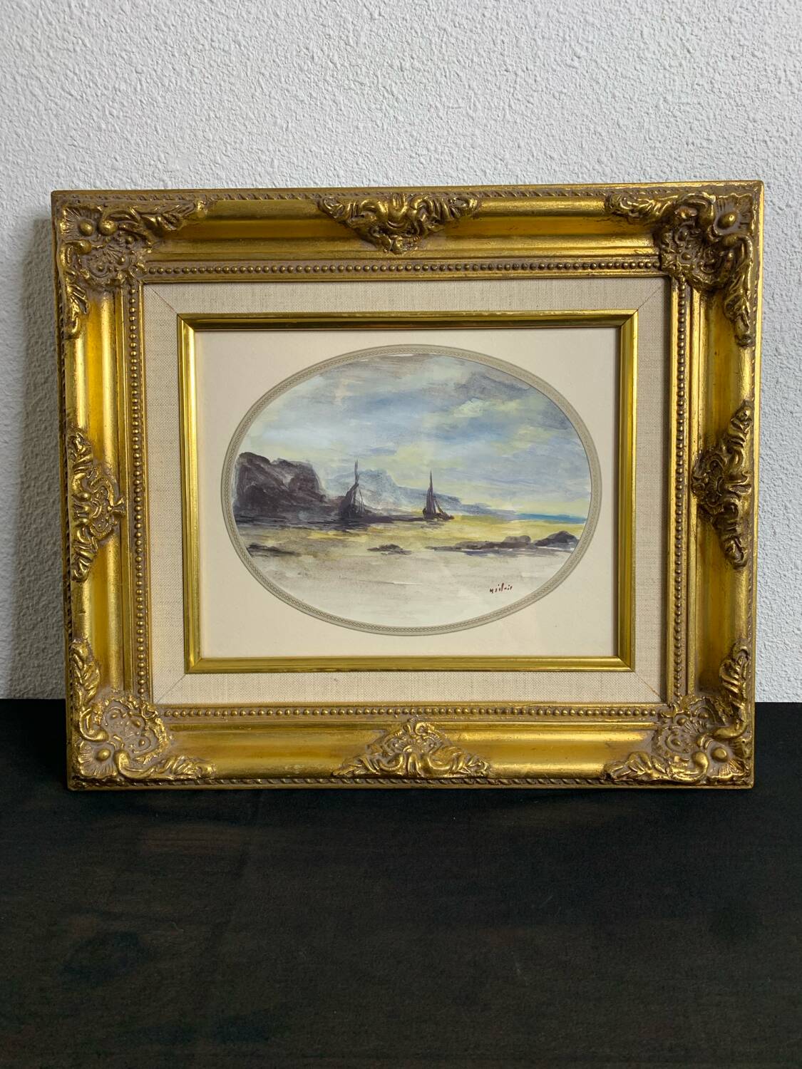 Watercolor painting by Henry Saint-Clair, seascape