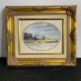 Watercolor painting by Henry Saint-Clair, seascape