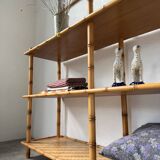 Large rattan shelf 1960