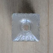 Square Whisky Carafe with Diamond Point Decoration in Moulded-Cut Glass