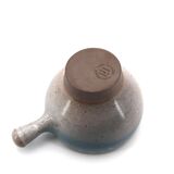 Large sky blue stoneware ceramic mug with handle by Roger Jacques, 1960s