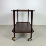 Danish midcentury serving trolley in palisander by poul hundevad, 1960s