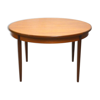 Table ronde scandinave avec rallonges