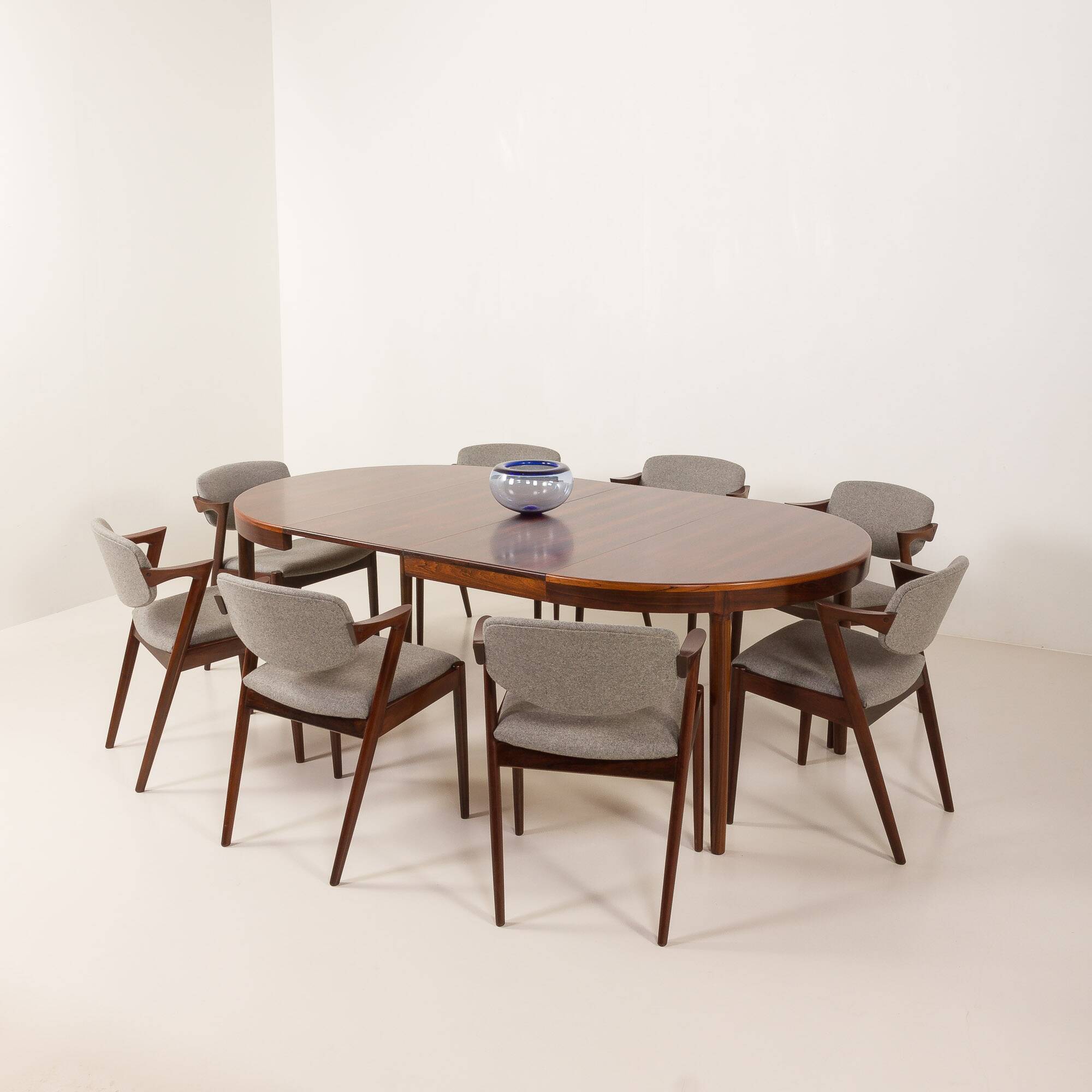 Kai Kristiansen chairs in roswood model 42, set of 8,Denmark 1960s