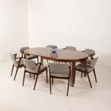 Kai Kristiansen chairs in roswood model 42, set of 8,Denmark 1960s