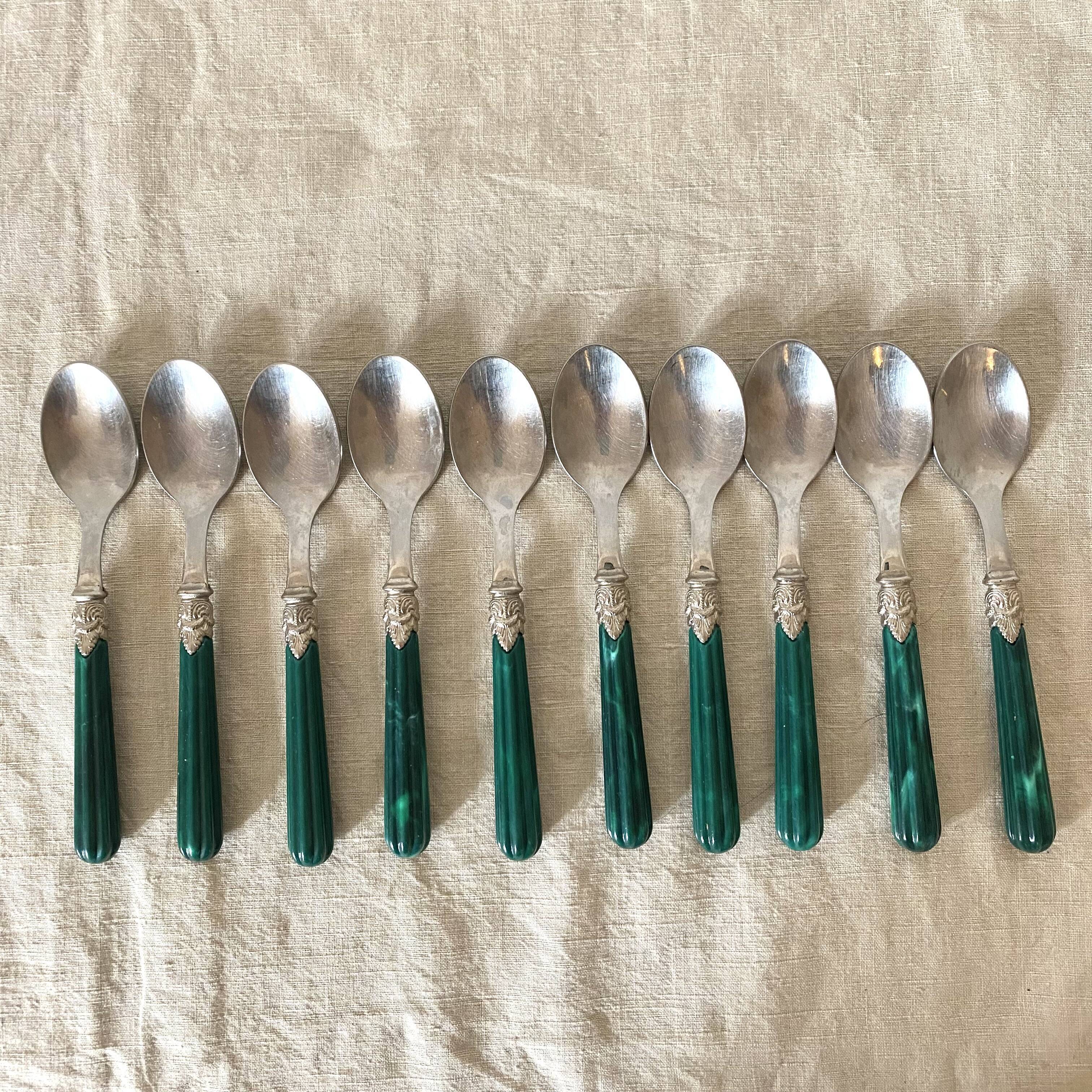 Retro style stainless teaspoon, Italy