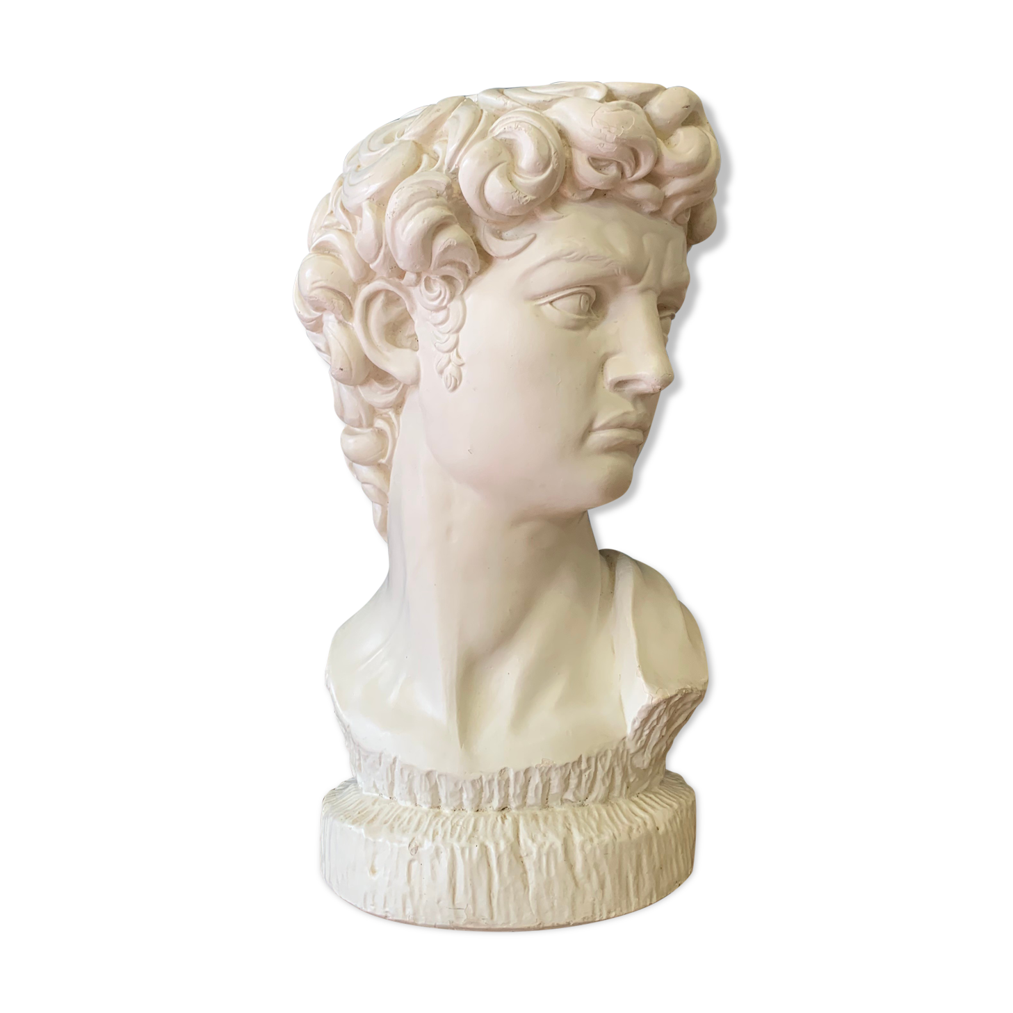 Plaster head of David bust