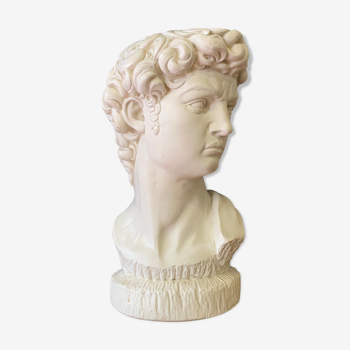 Buste tête de David en plâtre