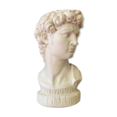 Buste tête de David en plâtre