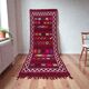 Bohemian hallway rug in handwoven Moroccan velvet