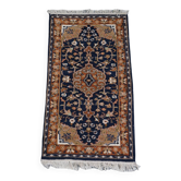 Tapis persan 136x70 bleu et marron