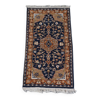 Tapis persan 136x70 bleu et marron