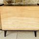 Large vintage chest of drawers with four drawers and one door in oak, circa 1960s