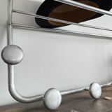 Vintage wall-mounted aluminum coat rack