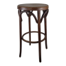 Curved wooden bar stool