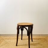 Cane stool in bent wood