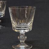 10 verres a pied a digestif en cristal cristallin de portieux taillé