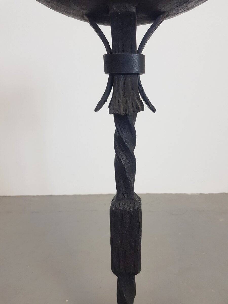 Brutalist Cast Iron Candleholder, Germany, 1960s